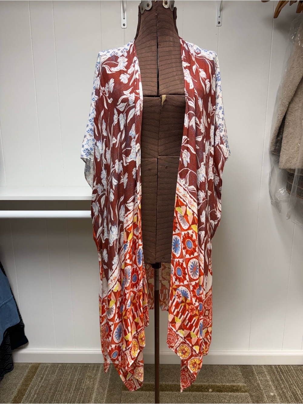 RACHEL Rachel Roy Open Front Longline Oversized Kimono One Size